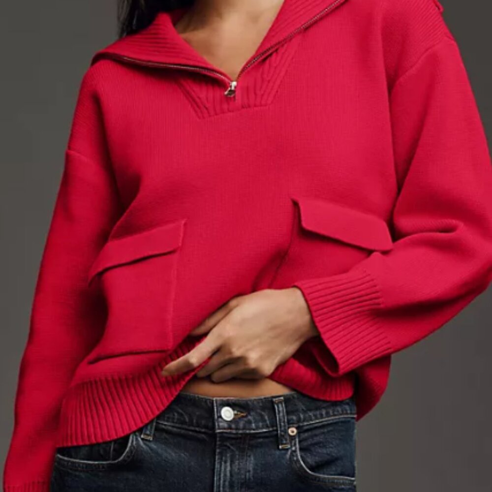 Anthrologie Red Sweater - Size L